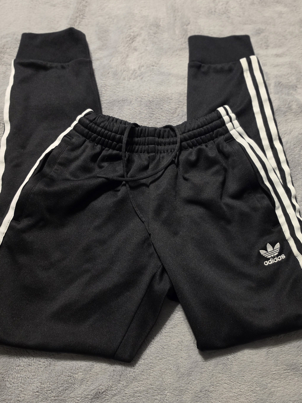 Adidas Kids Black Track Pants with White Stripes